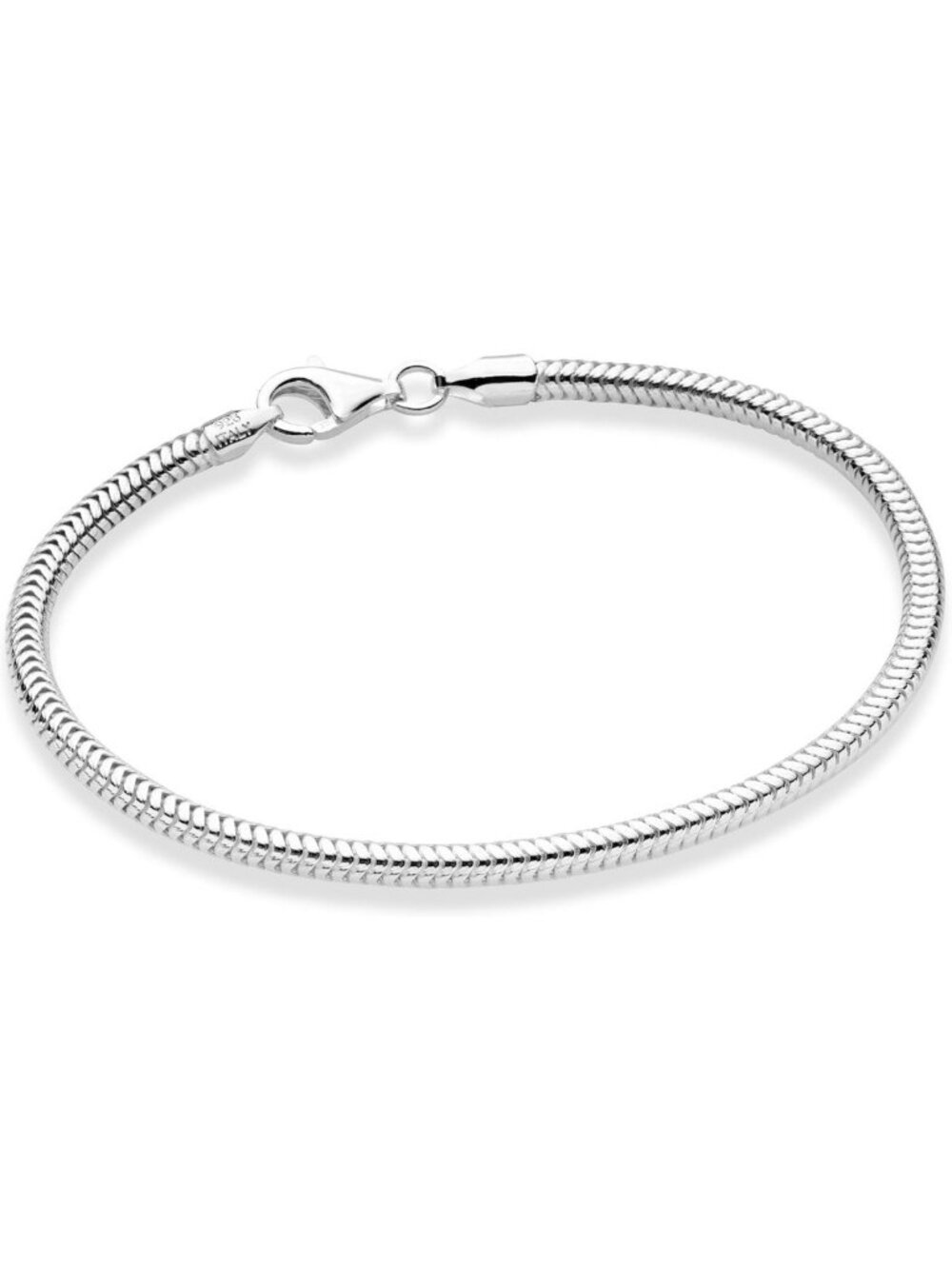 Elegant 3mm Solid Snake Chain Bracelet for Women & Men | Fine Italian Jewelry